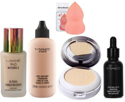 divas beauty Sponge Puff With Hyper Real SPF 15 Foundation, Face & Body Foundation, Eyelashes & Radiant White Fairness Compact, Naturale Foundation(Set of 5)
divas beauty Sponge Puff With Hyper Real SPF 15 Foundation, Face & Body Foundation, Eyelashes & Radiant White Fairness Compact, Naturale Foundation(Set of 5)