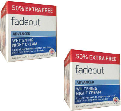 Fadeout Advanced Whitening Night Cream 75ml Pack Of 2(150 ml)