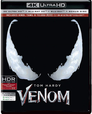 Venom (4K UHD + Blu-ray 3D + Blu-ray + Bonus Disc)(4K(UHD) Blu-ray English)