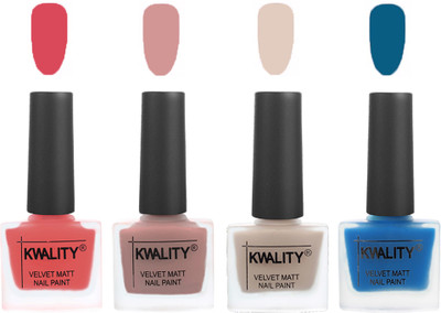 Kwality Premium Quality Dull Velvet Matte Nail Polish Flat Brush Exclusive Combo (2201201976 ) Baby Pink,Salmon,Light Beige,Peacock Blue(Pack of 4)
Kwality Premium Quality Dull Velvet Matte Nail Polish Flat Brush Exclusive Combo (2201201976 ) Baby Pink,Salmon,Light Beige,Peacock Blue(Pack of 4)