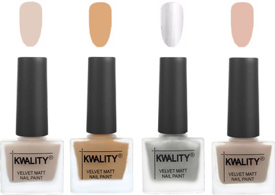 Kwality Premium Quality Dull Velvet Matte Nail Polish Flat Brush Exclusive Combo (2201202020 ) Light Beige,Beige,Silver,Light Baby Nude(Pack of 4)
Kwality Premium Quality Dull Velvet Matte Nail Polish Flat Brush Exclusive Combo (2201202020 ) Light Beige,Beige,Silver,Light Baby Nude(Pack of 4)