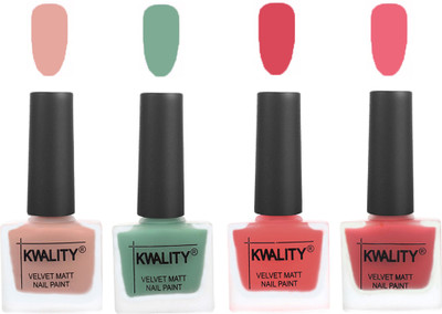 Kwality Premium Quality Dull Velvet Matte Nail Polish Flat Brush Exclusive Combo (2201201919 ) Salmon Pink,Mischievous Mint,Baby Pink,Nude Pink(Pack of 4)
Kwality Premium Quality Dull Velvet Matte Nail Polish Flat Brush Exclusive Combo (2201201919 ) Salmon Pink,Mischievous Mint,Baby Pink,Nude Pink(Pack of 4)
