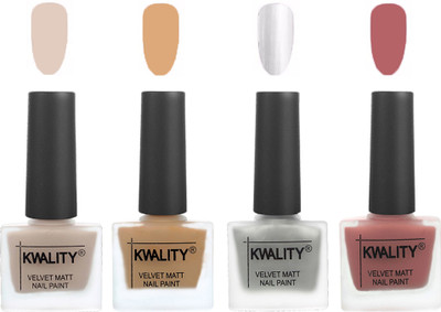 Kwality Premium Quality Dull Velvet Matte Nail Polish Flat Brush Exclusive Combo (2201202026 ) Light Beige,Beige,Silver,Dark Nude(Pack of 4)
Kwality Premium Quality Dull Velvet Matte Nail Polish Flat Brush Exclusive Combo (2201202026 ) Light Beige,Beige,Silver,Dark Nude(Pack of 4)