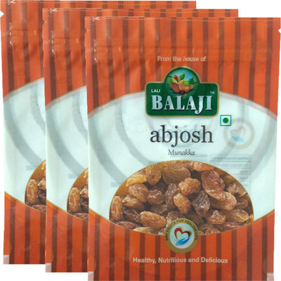Balaji Abjosh munkka Regular 200 Pack Of 3 Raisins(600 g, Pouch)