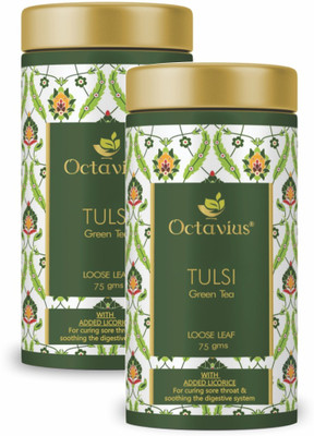 Octavius Loose Leaf ( Pack of 2 ) Tulsi, Liquorice Green Tea(150, Tin)