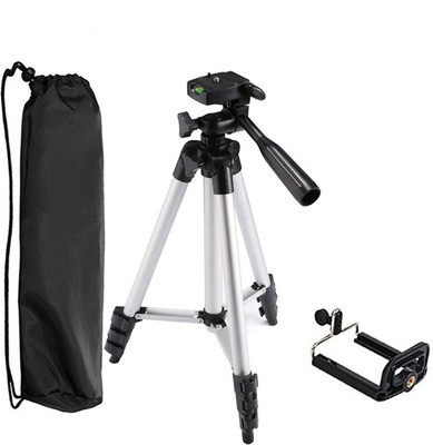 LIFEMUSIC Mobile Holder Bracket Stand with 3D Head & Quick Release Plate Tripod-3110 Portable Adjustable Aluminum Lightweight Camera Stand With Three-Dimensional Head & Quick Release Plate For Video Cameras and mobile Tripod Tripod Kit(Silver & Black, Sup
LIFEMUSIC Mobile Holder Bracket Stand with 3D Head & Quick Release Plate Tripod-3110 Portable Adjustable Aluminum Lightweight Camera Stand With Three-Dimensional Head & Quick Release Plate For Video Cameras and mobile Tripod Tripod Kit(Silver & Black, Sup