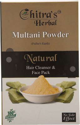 Chitra's Herbal Natural Hair Cleanser & Face Pack Multani Powder-Pack of 3(300 g)