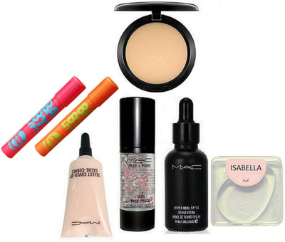 ISABELLA silicon puff,mac prep+prime skin base visage primer,Hyper Real Foundation ,studio fix compact,baby lipbam pack of 2,select cover up concealer(Set of 7)
ISABELLA silicon puff,mac prep+prime skin base visage primer,Hyper Real Foundation ,studio fix compact,baby lipbam pack of 2,select cover up concealer(Set of 7)