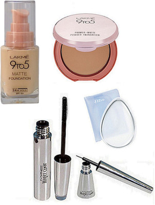 Ellie Silicon Puff, Mac Brooke Candy Eyeliner+Mascara, Lakme 9to5 Matte Foundation, Lakme 9to5 Primer Matte Powder Foundation(Set of 5)
Ellie Silicon Puff, Mac Brooke Candy Eyeliner+Mascara, Lakme 9to5 Matte Foundation, Lakme 9to5 Primer Matte Powder Foundation(Set of 5)