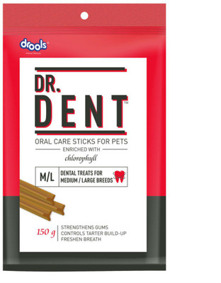 Drools Dr. Dent Oral Care - For Medium and Large Breed Chicken Dog Chew(150 g, Pack of 1)
Drools Dr. Dent Oral Care - For Medium and Large Breed Chicken Dog Chew(150 g, Pack of 1)