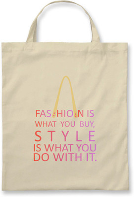 Rawpockets ' Fashion Is What You Buy - Style Is What You Do With It ' - Natural Colour Tote Bag Multipurpose Bag(Beige, 5 L)
Rawpockets ' Fashion Is What You Buy - Style Is What You Do With It ' - Natural Colour Tote Bag Multipurpose Bag(Beige, 5 L)
