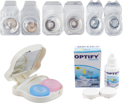 Optify Combo Pack Monthly Color Contact Lens With Travel Kit Monthly Contact Lens(1, Brown-Brown-Sea Blue, Pack of 3)
Optify Combo Pack Monthly Color Contact Lens With Travel Kit Monthly Contact Lens(1, Brown-Brown-Sea Blue, Pack of 3)