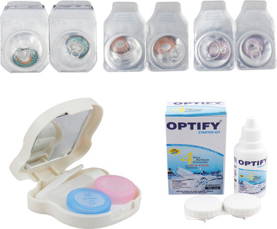 Optify Combo Pack Monthly Color Contact Lens With Travel Kit Monthly Contact Lens(1, Green Turquoise-Hazel-Violet, Pack of 3)
Optify Combo Pack Monthly Color Contact Lens With Travel Kit Monthly Contact Lens(1, Green Turquoise-Hazel-Violet, Pack of 3)