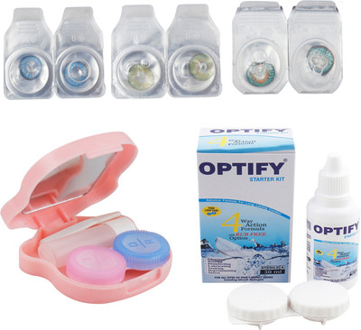 Optify Combo Pack Monthly Color Contact Lens With Travel Kit Monthly Contact Lens(1, Blue-Green-Blue, Pack of 3)
Optify Combo Pack Monthly Color Contact Lens With Travel Kit Monthly Contact Lens(1, Blue-Green-Blue, Pack of 3)