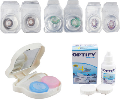 Optify Combo Pack Monthly Color Contact Lens With Travel Kit Monthly Contact Lens(1, Brown-Green-Violet, Pack of 3)
Optify Combo Pack Monthly Color Contact Lens With Travel Kit Monthly Contact Lens(1, Brown-Green-Violet, Pack of 3)
