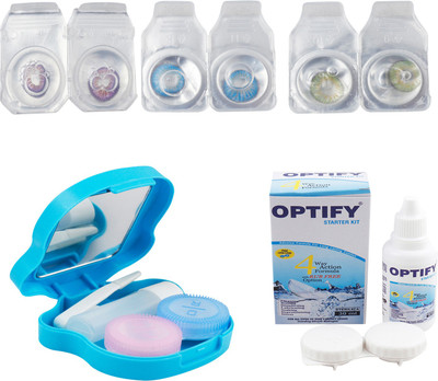 Optify Combo Pack Monthly Color Contact Lens With Travel Kit Monthly Contact Lens(1, Violet-Light Blue-Green, Pack of 3)
Optify Combo Pack Monthly Color Contact Lens With Travel Kit Monthly Contact Lens(1, Violet-Light Blue-Green, Pack of 3)