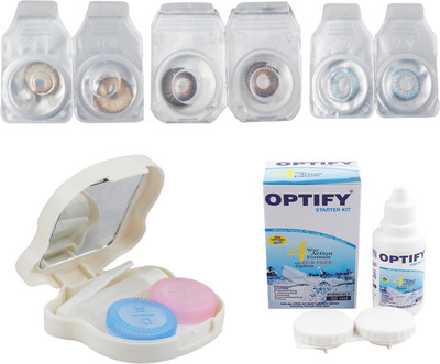 Optify Combo Pack Monthly Color Contact Lens With Travel Kit Monthly Contact Lens(1, Brown-Brown-Light Blue, Pack of 3)
Optify Combo Pack Monthly Color Contact Lens With Travel Kit Monthly Contact Lens(1, Brown-Brown-Light Blue, Pack of 3)