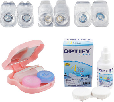 Optify Combo Pack Monthly Color Contact Lens With Travel Kit Monthly Contact Lens(1, Sea Blue-Grey-Blue, Pack of 3)
Optify Combo Pack Monthly Color Contact Lens With Travel Kit Monthly Contact Lens(1, Sea Blue-Grey-Blue, Pack of 3)