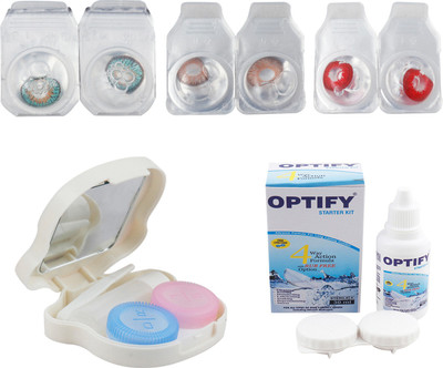 Optify Combo Pack Monthly Color Contact Lens With Travel Kit Monthly Contact Lens(1, Green Turquoise-Hazel-Red, Pack of 3)
Optify Combo Pack Monthly Color Contact Lens With Travel Kit Monthly Contact Lens(1, Green Turquoise-Hazel-Red, Pack of 3)
