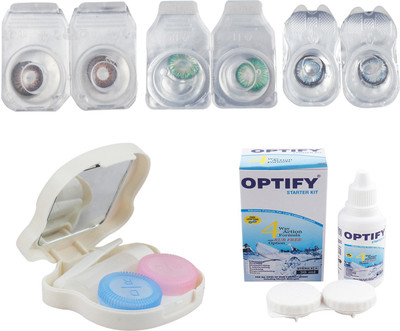 Optify Combo Pack Monthly Color Contact Lens With Travel Kit Monthly Contact Lens(1, Brown-Green-Sea Blue, Pack of 3)
Optify Combo Pack Monthly Color Contact Lens With Travel Kit Monthly Contact Lens(1, Brown-Green-Sea Blue, Pack of 3)