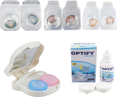 Optify Combo Pack Monthly Color Contact Lens With Travel Kit Monthly Contact Lens(1, Green Turquoise-Hazel-Honey, Pack of 3)
Optify Combo Pack Monthly Color Contact Lens With Travel Kit Monthly Contact Lens(1, Green Turquoise-Hazel-Honey, Pack of 3)