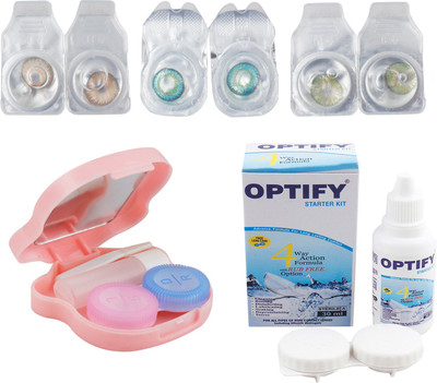 Optify Combo Pack Monthly Color Contact Lens With Travel Kit Monthly Contact Lens(1, Brown-Green Turquoise-Green, Pack of 3)
Optify Combo Pack Monthly Color Contact Lens With Travel Kit Monthly Contact Lens(1, Brown-Green Turquoise-Green, Pack of 3)