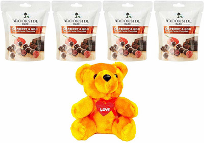 Brookside -Valentine Gift Combo with 4 Packs of Raspberry-Goji Flavored Center Dark Chocolate 33.3g & A Beautiful Teddy Combo(4)
Brookside -Valentine Gift Combo with 4 Packs of Raspberry-Goji Flavored Center Dark Chocolate 33.3g & A Beautiful Teddy Combo(4)