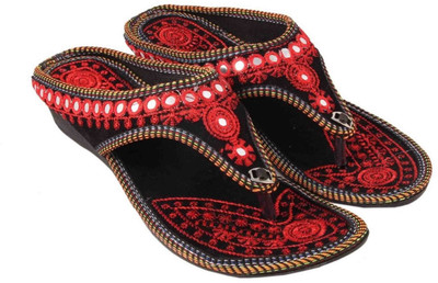 Kesar Designs Girls Slip-on Flats(Red, Multi