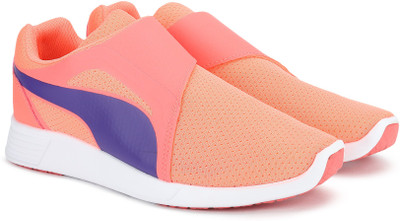 Puma Boys & Girls Slip on Running Shoes(Pink, Ngry peach prism violet