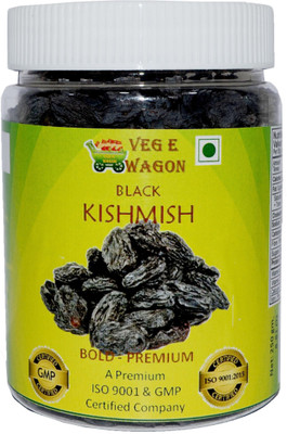 Veg E Wagon Kishmish (Raisins) Black Bold Premium 250 Raisins(250 g, Plastic Bottle)