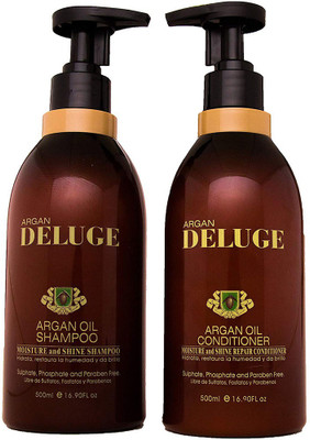 DELUGE Moroccan Argan Oil Shampoo and Conditioner. Sulfate, Phosphate and Paraben Free(500 ml)
DELUGE Moroccan Argan Oil Shampoo and Conditioner. Sulfate, Phosphate and Paraben Free(500 ml)