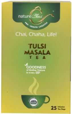 Nature Chai Tulsi Masala Green Tea - Tea Bag (25 Pcs. Dip Pouches) Tulsi Herbal Tea Bags(50 g, Box)
Nature Chai Tulsi Masala Green Tea - Tea Bag (25 Pcs. Dip Pouches) Tulsi Herbal Tea Bags(50 g, Box)