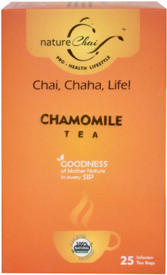 Nature Chai Chamomile Green Tea - Tea Bag (25 Pcs. Dip Pouches) Chamomile Green Tea Bags(50 g, Box)
Nature Chai Chamomile Green Tea - Tea Bag (25 Pcs. Dip Pouches) Chamomile Green Tea Bags(50 g, Box)