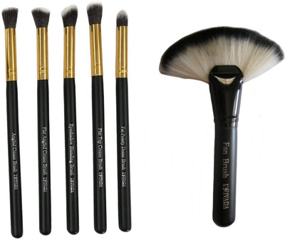 L'Rivara 5 piece Eye Shadow Makeup Brush Set + 1 Piece Fan Makeup Brush LR-136(Pack of 6)
L'Rivara 5 piece Eye Shadow Makeup Brush Set + 1 Piece Fan Makeup Brush LR-136(Pack of 6)