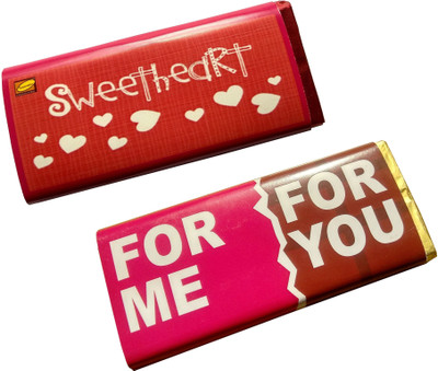 Innovative Valentine Chocolates with Combo of Love Message FOR YOU FOR ME Bars(Pack of 2, 110 g)
Innovative Valentine Chocolates with Combo of Love Message FOR YOU FOR ME Bars(Pack of 2, 110 g)
