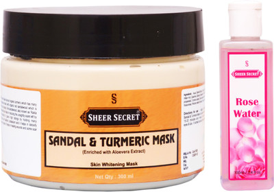 SHEER SECRET SANDAL & TURMERIC MASK 300ML and ROSE WATER 100ML(Set of 2)
SHEER SECRET SANDAL & TURMERIC MASK 300ML and ROSE WATER 100ML(Set of 2)