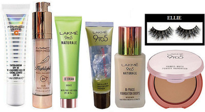 Ellie Eyelashes, Mac Prep+Prime Highlight Pearl Radiance, Lightful Tinted Cream Spf 30, 9to5 Natueale BI-PHASE Foundation, Infallible Mattifying Base Primer, Naturale Cc Cream, Primer Matte Powder Foundation(Set of 7)
Ellie Eyelashes, Mac Prep+Prime Highlight Pearl Radiance, Lightful Tinted Cream Spf 30, 9to5 Natueale BI-PHASE Foundation, Infallible Mattifying Base Primer, Naturale Cc Cream, Primer Matte Powder Foundation(Set of 7)