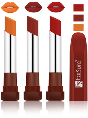 Forsure Brick Nude, Chocolate, Brown Velvet Matte Lipsticks(Brick Nude, Chocolate, Brown)
