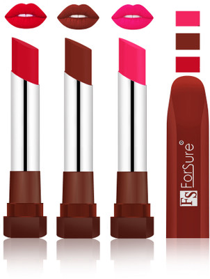 Forsure Red, Maroon, Ruby Red Velvet Matte Lipsticks(Red, Maroon, Ruby Red)