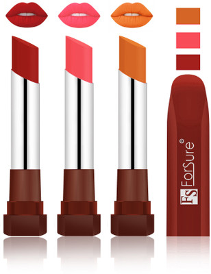 Forsure Brown, Peach, Brick Nude Velvet Matte Lipsticks(Brown, Peach, Brick Nude)