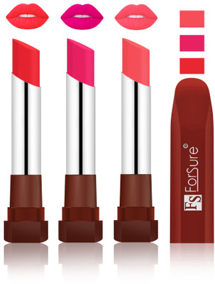 Forsure Peach, Rose Pink, Peach Velvet Matte Lipsticks(Peach, Rose Pink, Peach)