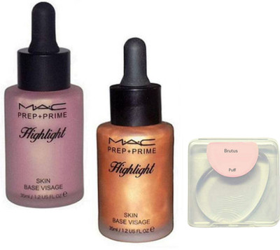 brutus silicone puff, prep+prime highlight pack of 2(Set of 3)
