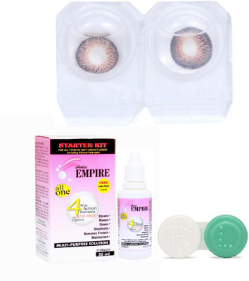 Choice Empire Dark Brown Colored Contact Lens 1 Pair with case and solution (0 Power) Monthly Contact Lens(0, Dark Brown, Pack of 3)
Choice Empire Dark Brown Colored Contact Lens 1 Pair with case and solution (0 Power) Monthly Contact Lens(0, Dark Brown, Pack of 3)