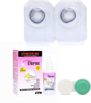 Choice Empire Dark Grey Colored Contact Lens 1 Pair with case and solution (0 Power) Monthly Contact Lens(0, Dark Grey, Pack of 3)
Choice Empire Dark Grey Colored Contact Lens 1 Pair with case and solution (0 Power) Monthly Contact Lens(0, Dark Grey, Pack of 3)