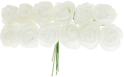 EKAN Artificial Hair Flowers Bun Decoration Accessories Wedding Hair Flower Decoration Pins Hair Pin(White)