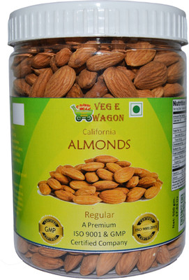 Veg E Wagon Almonds Regular 500g Almonds(500 g, Plastic Bottle)