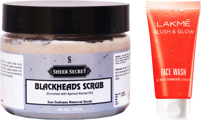 Sheer Secret Blackheads Scrub 300ml and Blush & Glow Strawberry Gel Face Wash 100ml(Set of 2)
Sheer Secret Blackheads Scrub 300ml and Blush & Glow Strawberry Gel Face Wash 100ml(Set of 2)