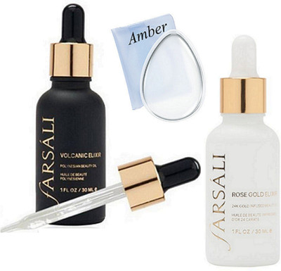 Amber Silicon puff, Rose gold essence And volcanic elixir farsali face serum(Set of 3)
Amber Silicon puff, Rose gold essence And volcanic elixir farsali face serum(Set of 3)
