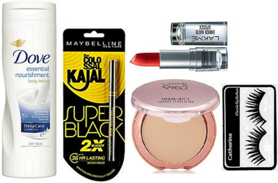 catherine Eyelashes, Dove Essential Nourishment Bodt Lotion, Maybelline Colossal Super Black Kajal, Lakme Enrich Matte Lipstick, Lakme 9 to 5 Primer Matte Powder Compact(Set of 5)
catherine Eyelashes, Dove Essential Nourishment Bodt Lotion, Maybelline Colossal Super Black Kajal, Lakme Enrich Matte Lipstick, Lakme 9 to 5 Primer Matte Powder Compact(Set of 5)