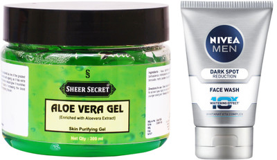 Sheer Secret Aloe Vera Gel 300ml and Nivea Men Dark Spot Reduction Face Wash 100ml(Set of 2)
Sheer Secret Aloe Vera Gel 300ml and Nivea Men Dark Spot Reduction Face Wash 100ml(Set of 2)